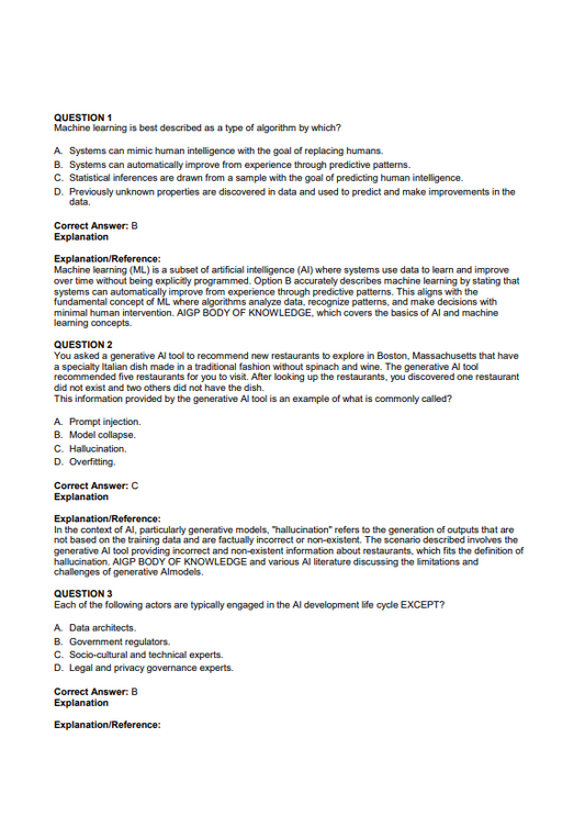 iapp AIGP Past Exam Questions (Exam Dump)